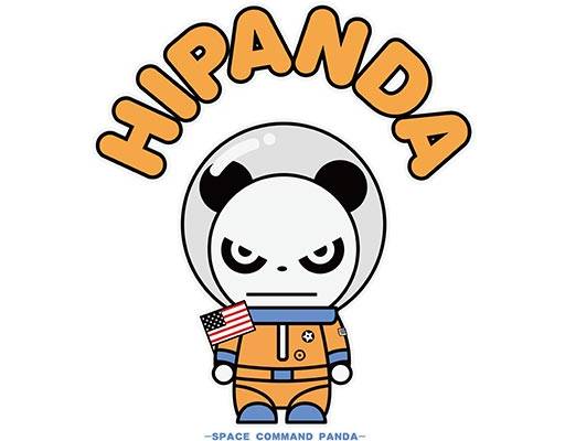 卡通熊猫矢量hipanda卡通矢量宇航员熊猫矢量手绘简笔卡通矢量