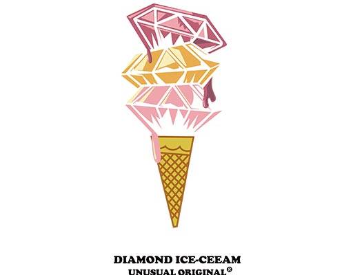 冰淇淋矢量卡通食物矢量钻石冰淇淋矢量雪糕图案夏日图案