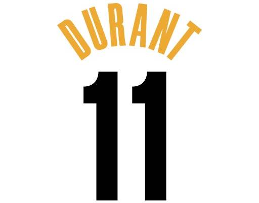 篮球号码矢量篮球数字11球衣号码矢量durant字母矢量数字字母矢量