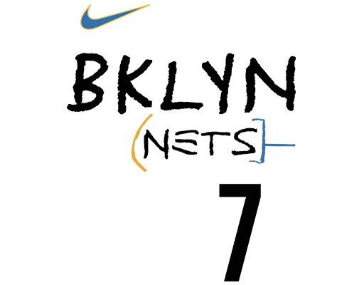 篮球标志矢量bklyn英文字母矢量数字7矢量篮球号码矢量篮球数字字母矢量