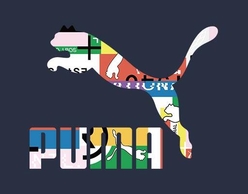 彪马矢量卡通豹子矢量puma英文字母彩色彪马彪马logo矢量