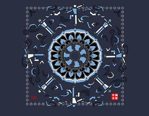 中国李宁图案卡通机器人图案简约花朵图案图腾花朵