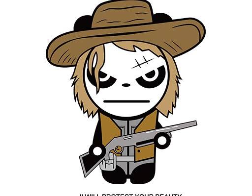 卡通猎人矢量卡通熊猫矢量带帽子的熊猫矢量可爱卡通矢量