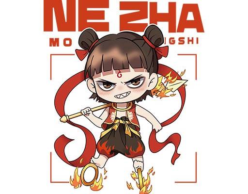 卡通人物矢量哪吒矢量卡通中国神话人物矢量卡通小男孩矢量动画片人物矢量