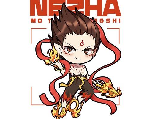 卡通人物矢量哪吒矢量动画片人物矢量中国神话人物矢量卡通小男孩矢量