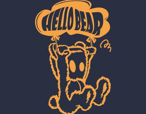 可爱卡通动物矢量小熊剪影矢量手绘简笔卡通动物矢量英文字母矢量小熊