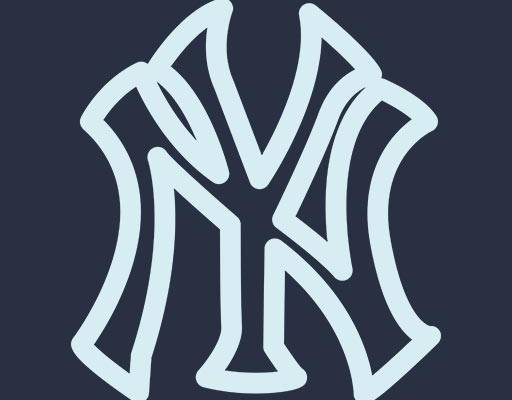 NY字母矢量简约手绘字母矢量纽约扬基棒球队 New York Yankees logo矢量