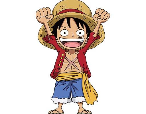 海泽王矢量卡通路飞矢量图案ONE PIECE海贼王航海王矢量图案卡通男孩矢量戴草帽的男孩