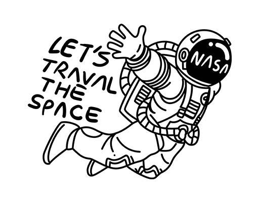 宇航员矢量卡通人物矢量飞翔的宇航员矢量手绘宇航员简笔画矢量