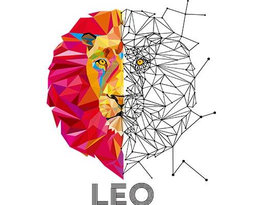 狮子头像矢量简笔狮子图案彩色狮子头卡通狮子矢量leo矢量