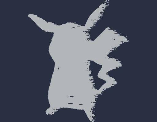 皮卡丘剪影矢量破碎下皮卡丘动画片矢量ピカチュウPikachu