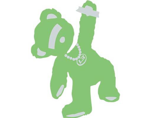 卡通小熊矢量可爱卡通动物矢量手绘小熊剪影黏贴小熊矢量断头小熊矢量