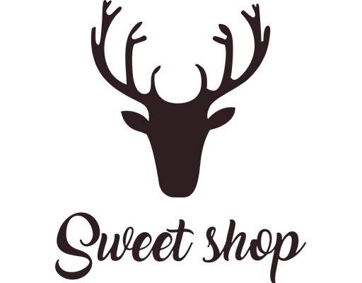 鹿头矢量卡通动物头像矢量英文字母矢量sweet shop矢量鹿头剪影矢量