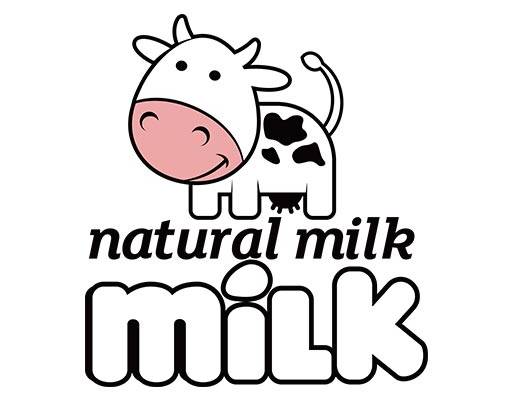 卡通奶牛矢量手绘奶牛简笔画矢量可爱卡通动物矢量milk矢量英文字母矢量小牛图案