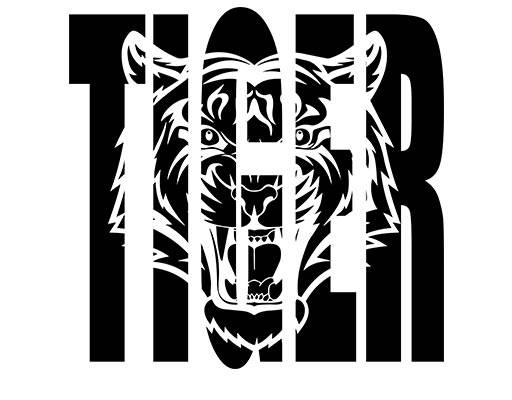 卡通老虎矢量卡通动物矢量老虎文字矢量tiger矢量虎年卡通矢量老虎剪纸