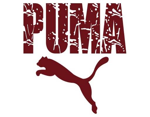 破碎英文字母矢量豹子剪影矢量puma矢量彪马logo矢量