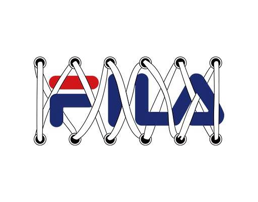 鞋带矢量fila斐乐英文字母矢量捆绑英文字母矢量
