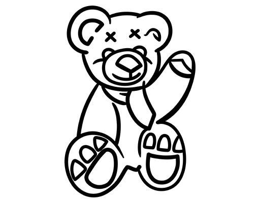 卡通小熊矢量围巾小熊手绘小熊线条矢量小熊简笔画