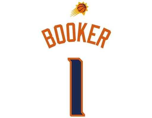 篮球英文字母矢量booker矢量数字1矢量太阳队球衣号码矢量