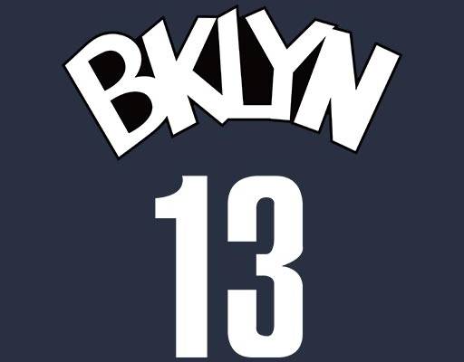 bklyn英文字母矢量球衣号码矢量球衣13号矢量篮球数字