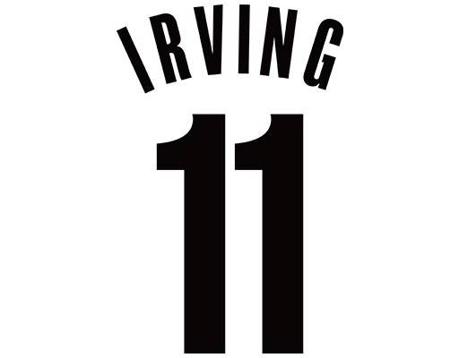 IRVING英文字母矢量球衣号码11矢量篮球11号