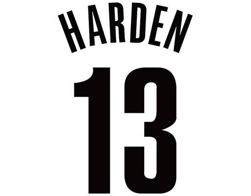 球衣13号矢量英文字母harden矢量篮球号码矢量