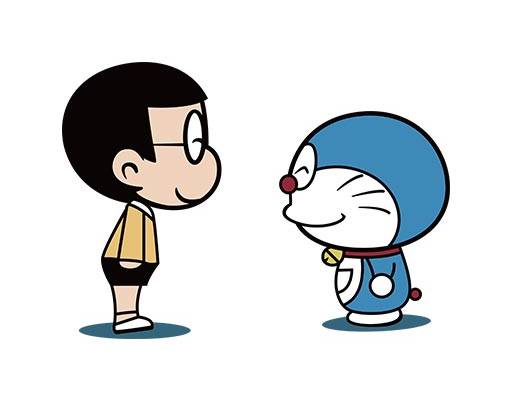 叮当猫矢量哆啦A梦矢量大雄矢量人物图案小男孩矢量人物侧面矢量动画片图案