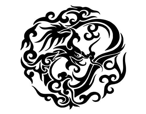 龙剪影矢量卡通龙矢量剪纸龙矢量素色龙