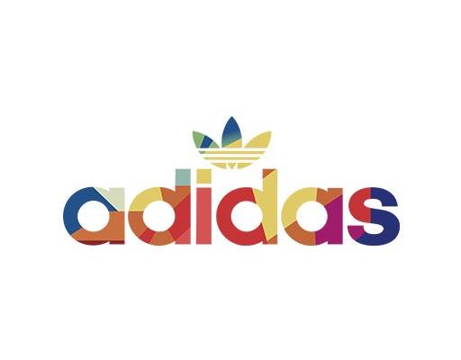 阿迪达斯矢量三叶草卡通图案英文字母矢量adidas彩色阿迪
