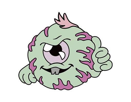 大眼球矢量图案欧美品牌logo矢量mishka标志矢量卡通动画图案