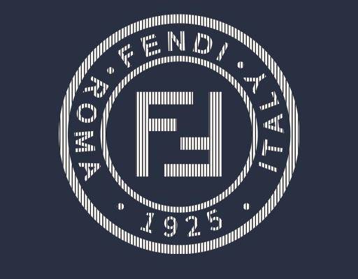 英文字母矢量fendi芬迪矢量字母logo矢量FF图案线条圆形矢量图案