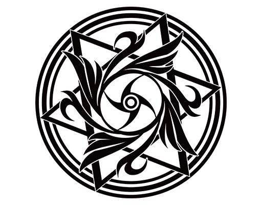 卡通标志矢量火影标志矢量图案六角星矢量圆形矢量花朵矢量纹身图案