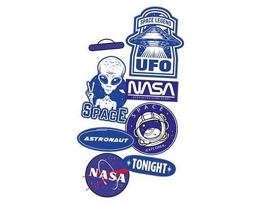 卡通星球矢量英文字母矢量外星人矢量宇航服矢量飞碟矢量nasa矢量图案