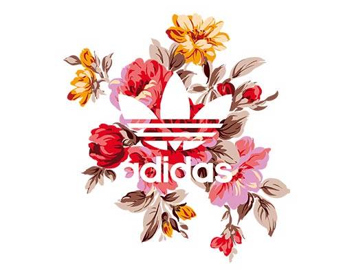 阿迪达斯logo矢量adidas花朵矢量英文字母矢量手绘花朵