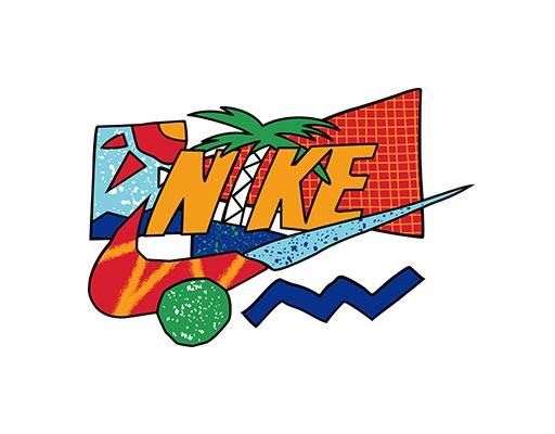 耐克英文字母矢量勾图案耐克图案nike手绘图案椰子树矢量