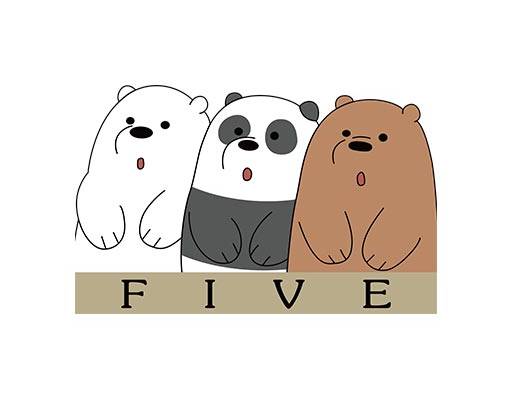 卡通小熊矢量可爱小熊三只小熊英文字母矢量