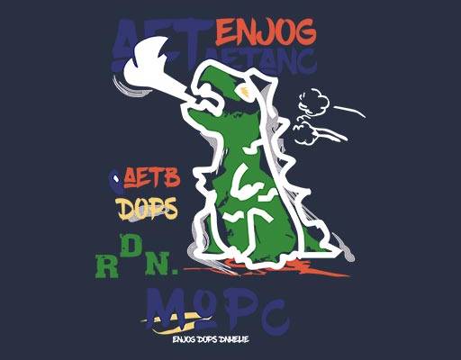 卡通喷火的恐龙矢量手绘恐龙英文字母矢量恐龙线条