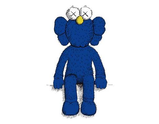 kaws素材考斯卡通图案人物欧美卡通动画人物毛绒公仔矢量XX图案