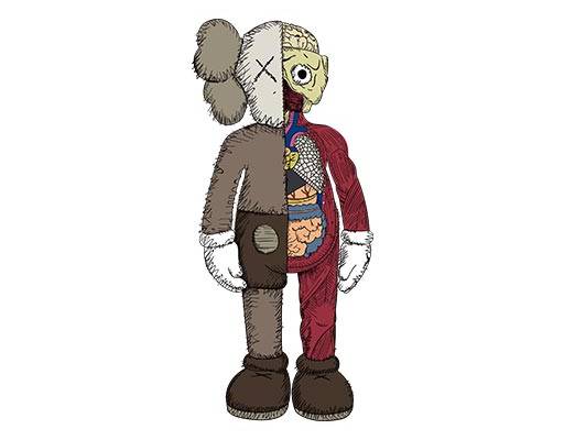 kaws素材考斯卡通图案人物肌肉矢量图案欧美卡通动画人物