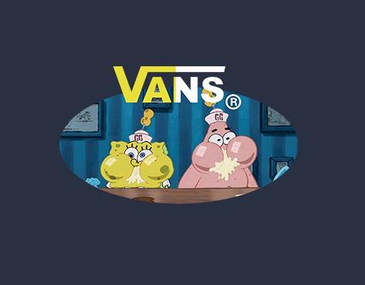 VANS万斯卡通动画海绵宝宝印花图案卡通动画片Stephen Hillenburg
