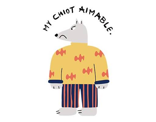 卡通动物矢量英文字母矢量卡通狗矢量穿衣服的狗