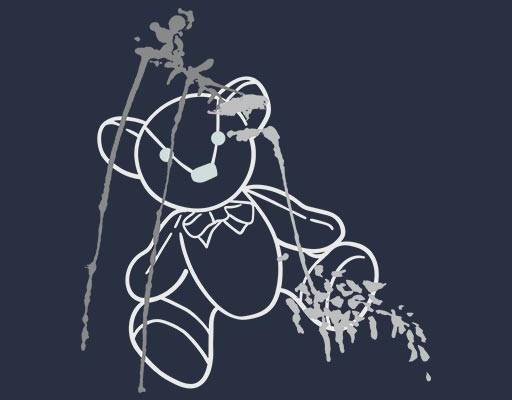 简笔小熊矢量泼墨渐变小熊杂乱小熊手绘图案玩具图案