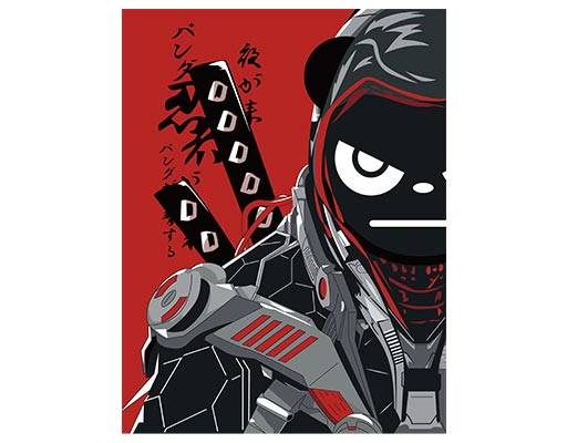 武士矢量卡通动物图案熊猫矢量图案机器人图案太空宇航员