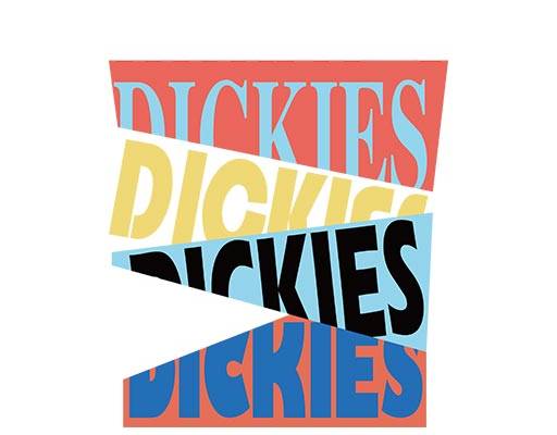 dickies凯思印花图案矢量英文字母破碎图案