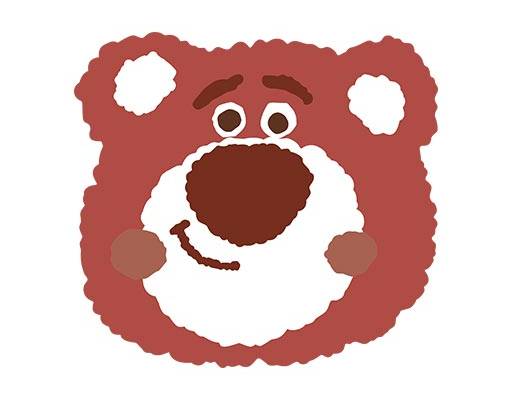 小熊头像矢量微笑小熊图案橘色小熊卡通手绘小熊