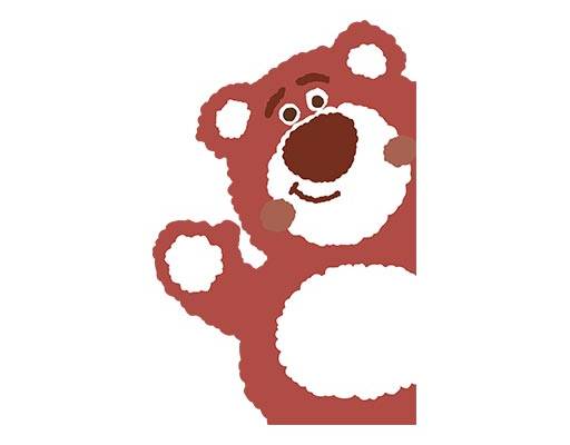 卡通小熊矢量半边小熊矢量可爱动物矢量