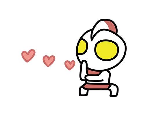 奥特曼矢量素材放爱心的奥特曼卡通简笔画奥特曼