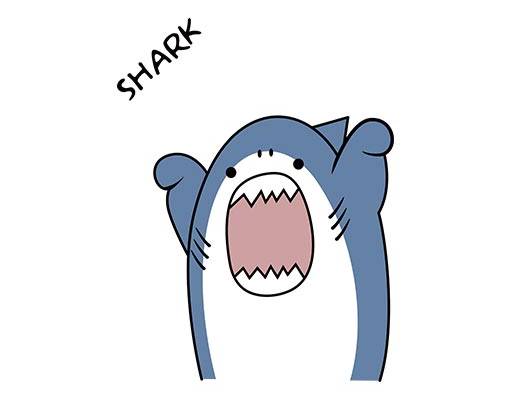 愤怒的鲨鱼矢量卡通动物矢量海洋生物鱼鲸鱼图案