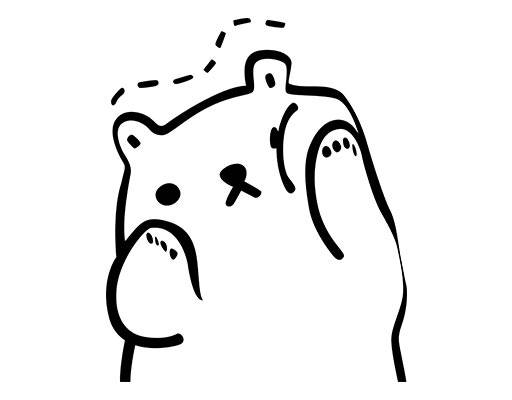 卡通手绘小熊素材简笔画小熊图案简约动物手绘