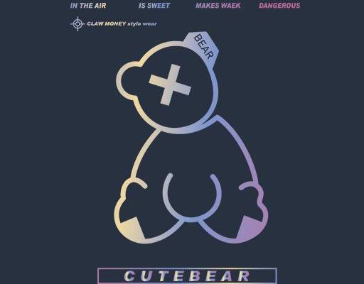 卡通小熊矢量炫彩小熊矢量素材英文字母小熊线条简笔小熊